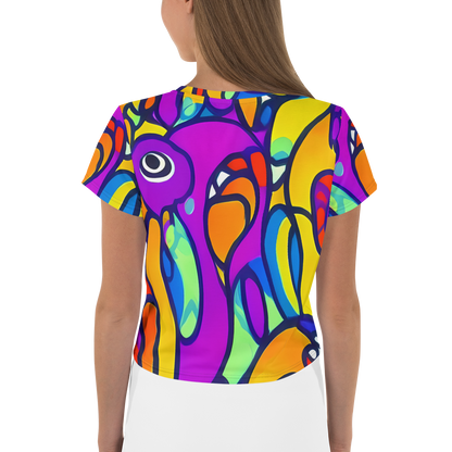 Women's Crop Tee - Kaleido Fish