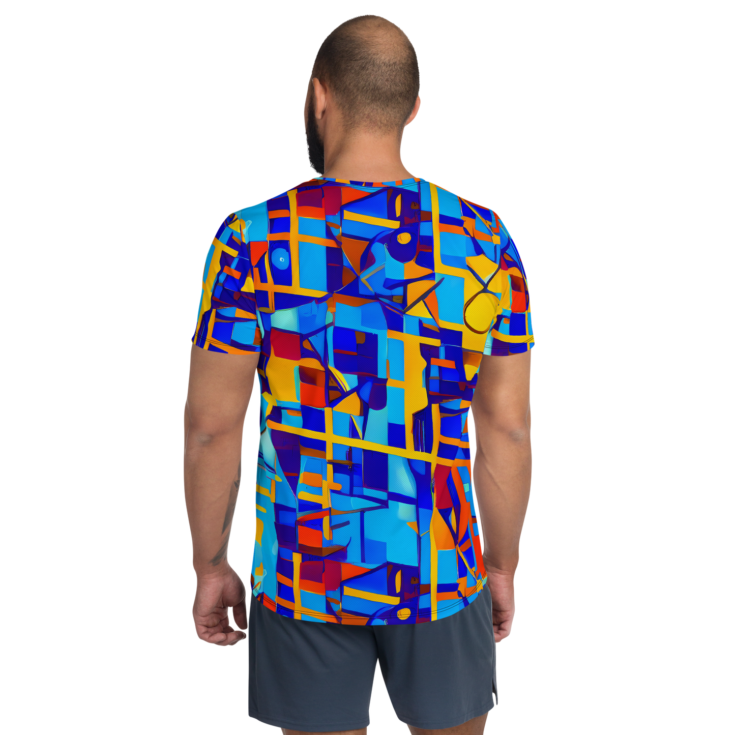 Men's Athletic T-Shirt - Radiant Labyrinth