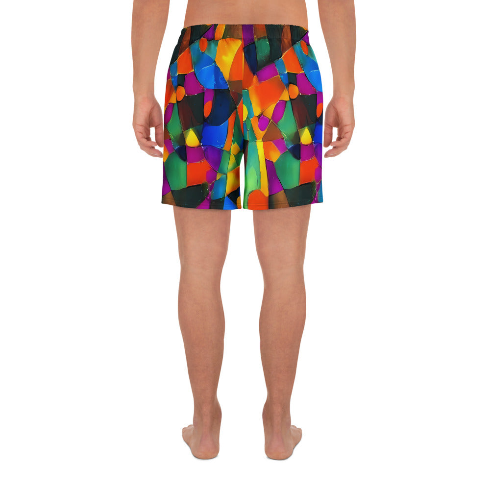 Men's Athletic Shorts - Galactic Jigsaw