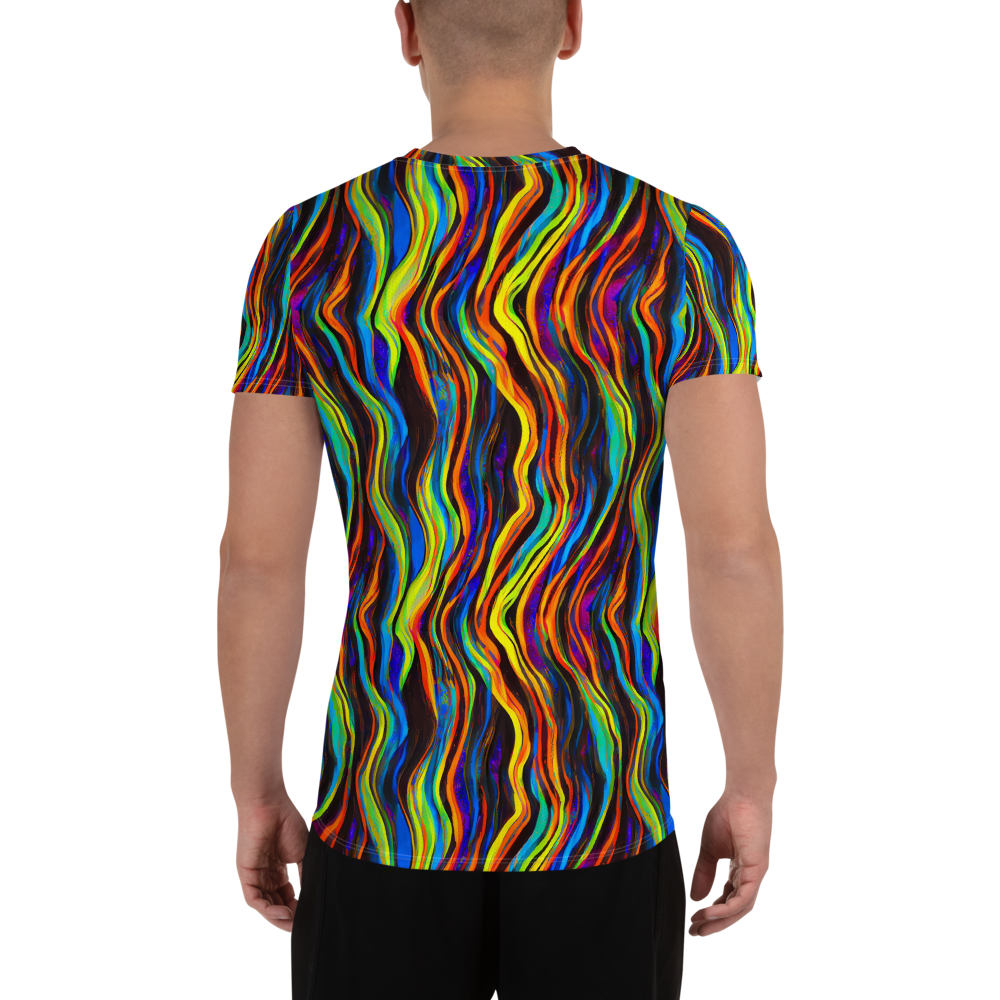 Men's Athletic T-Shirt - Celestial Waves