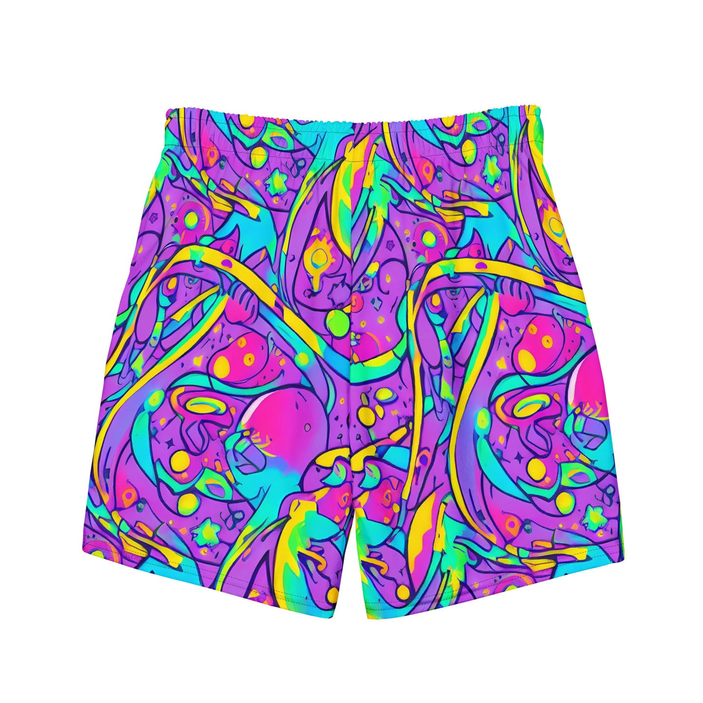 Swim Trunks - Neon Galaxy Whirl