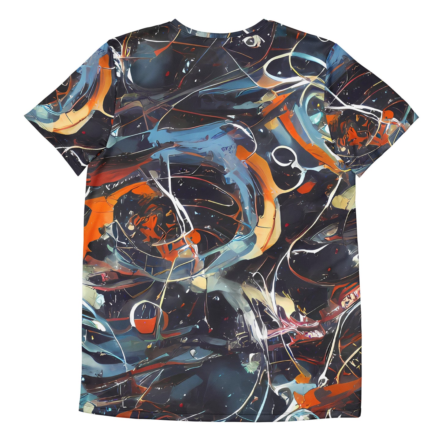 Men's Athletic T-Shirt - Neo-Splash Labyrinth