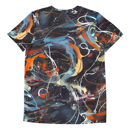 Men's Athletic T-Shirt - Neo-Splash Labyrinth
