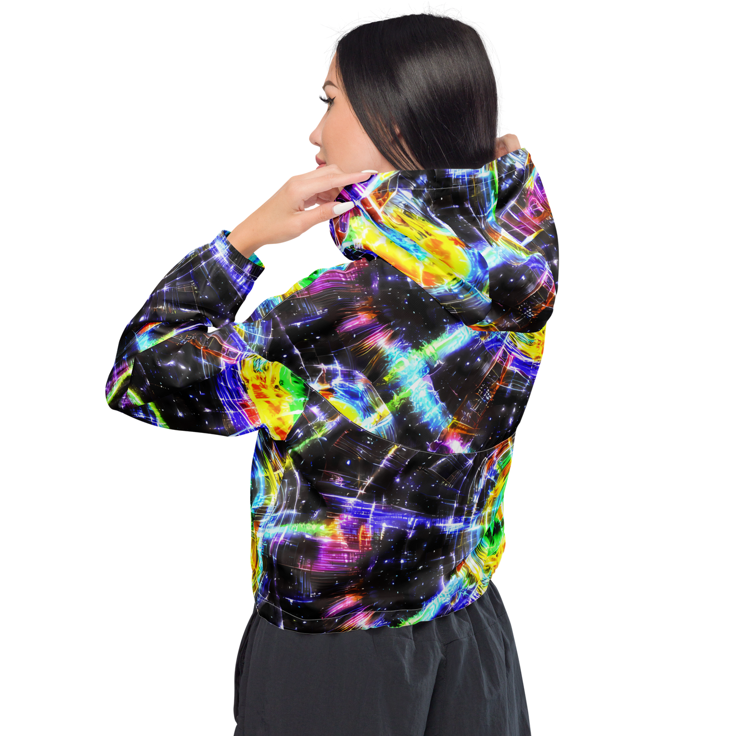 Women's Cropped Windbreaker - Hirschl's Vortex