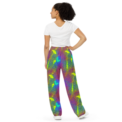 Wide-Leg Pants - Prismatic Web