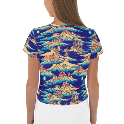 Women's Crop Tee - Mystical Mountain Mirage