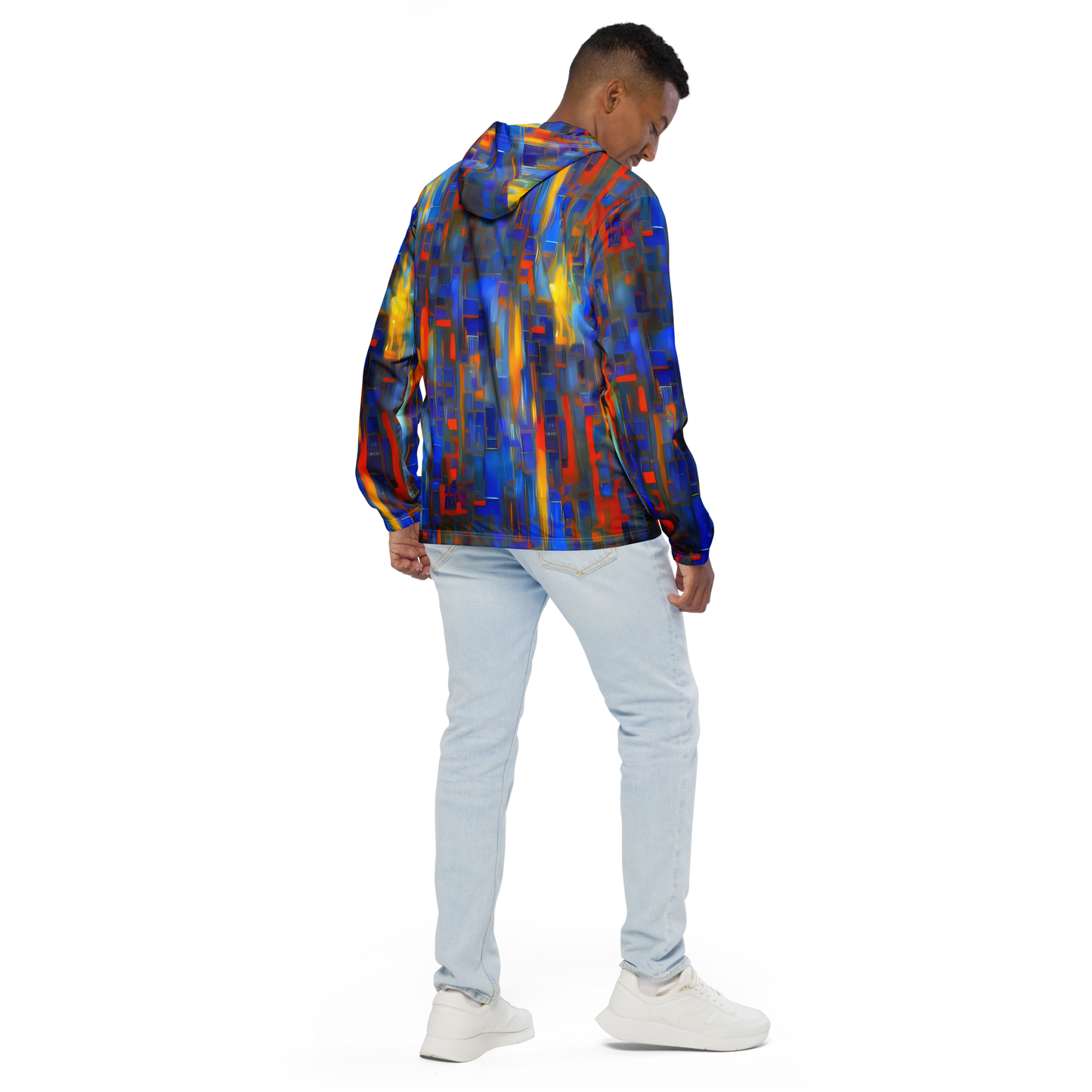 Men's Windbreaker - Neoplastique Flow