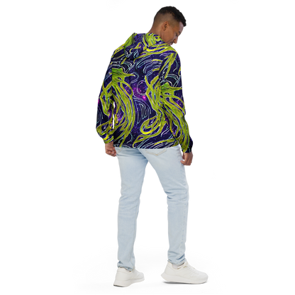 Men's Windbreaker - Celestial Scribbles