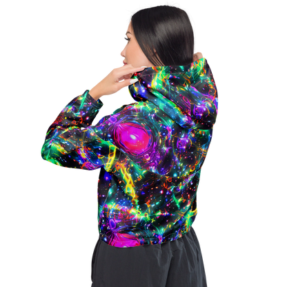 Women's Cropped Windbreaker - Blythe Nebula