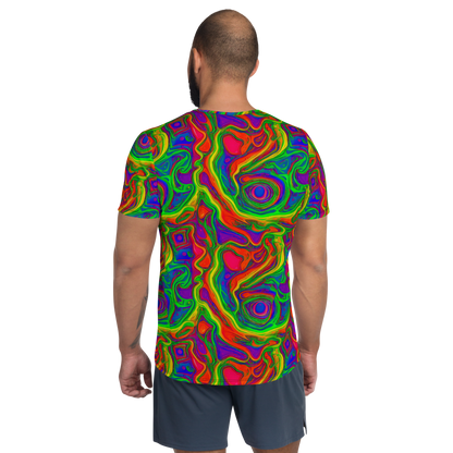 Men's Athletic T-Shirt - Psychedelic Waves