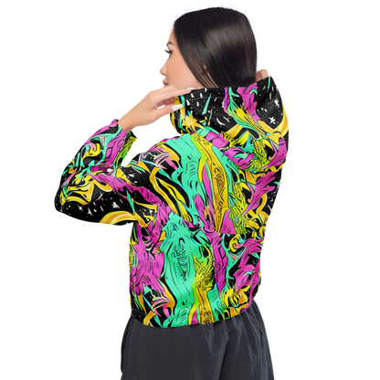 Women's Cropped Windbreaker - Feldstein Frenzy