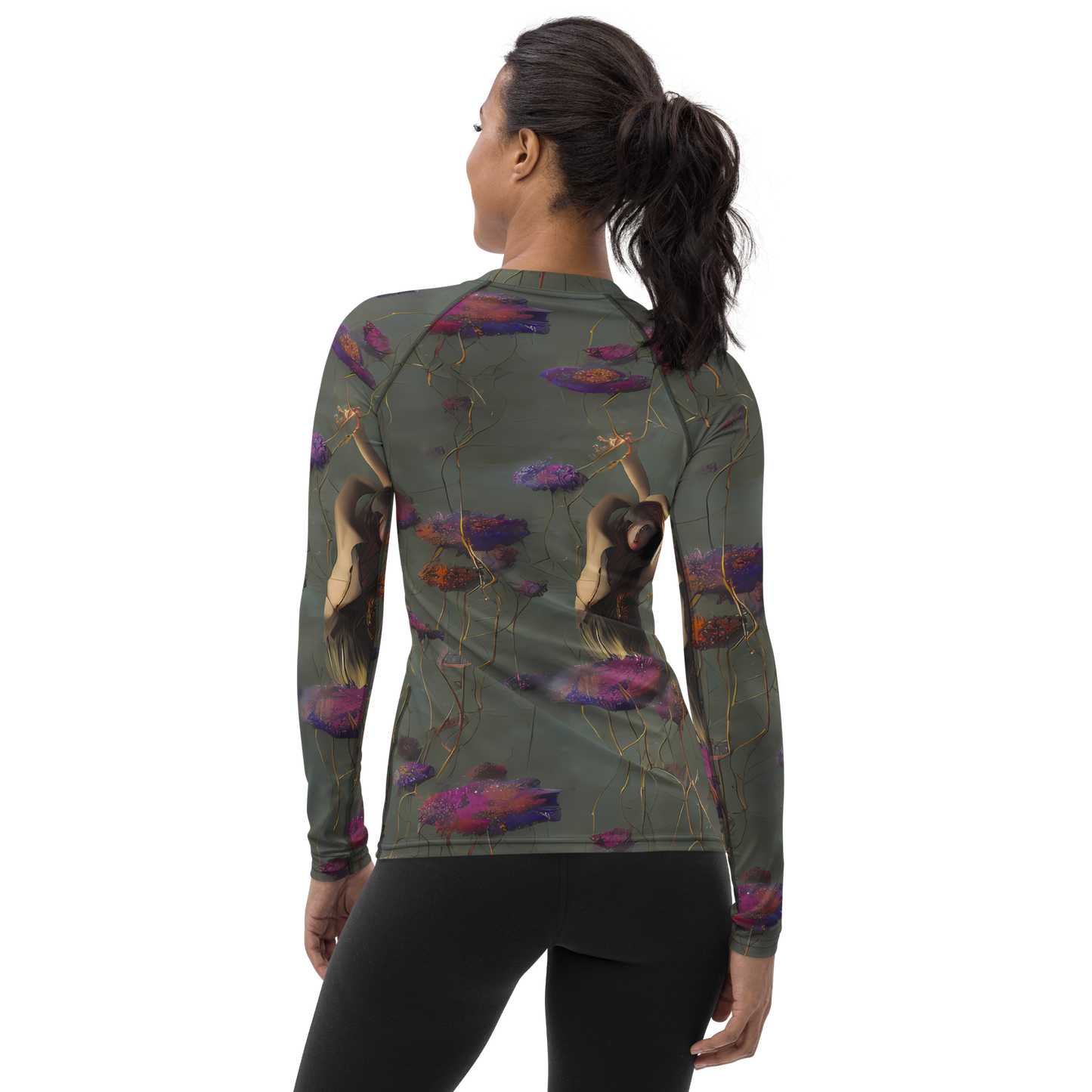 Women's Rash Guard - Ethereal Bloom
