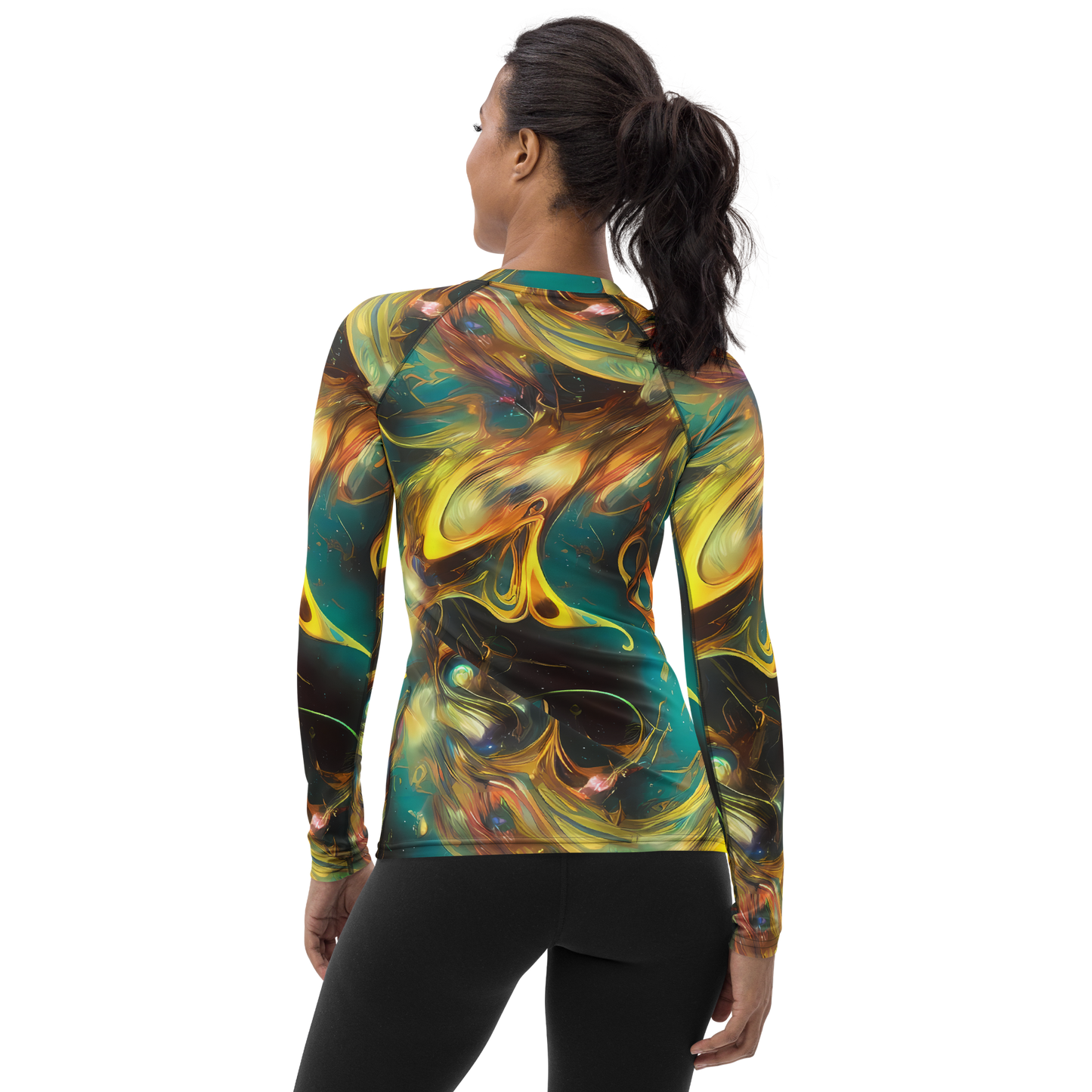 Women's Rash Guard - Elegant Whirl