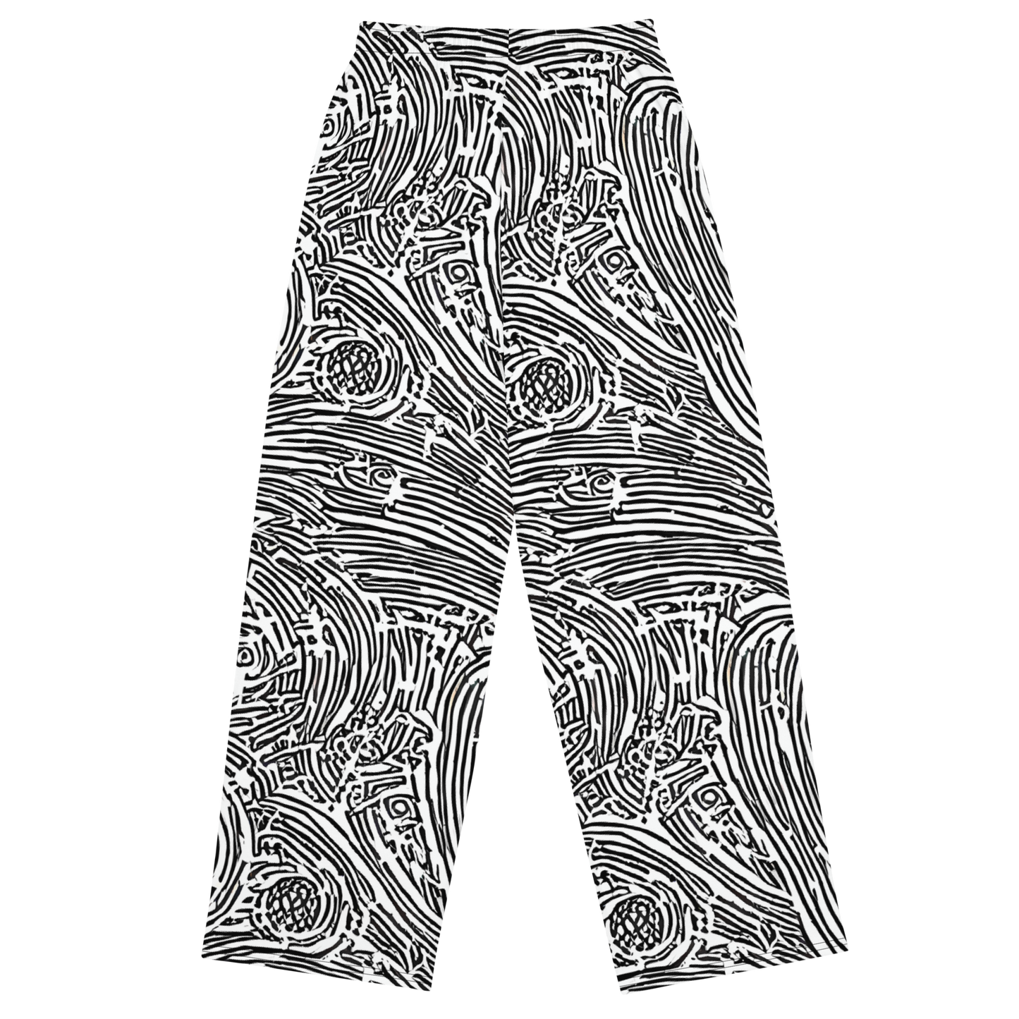 Wide-Leg Pants - Whirlpool Echoes