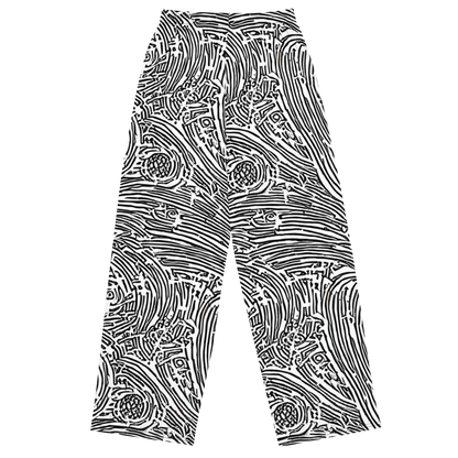 Wide-Leg Pants - Whirlpool Echoes