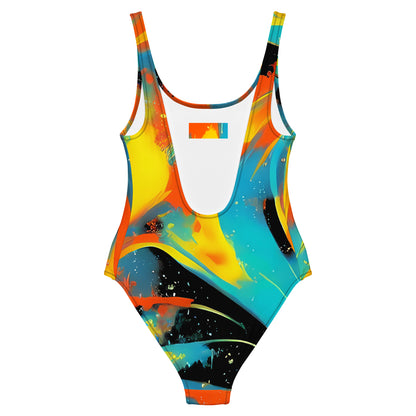 One-Piece Swimsuit - Solar Swoosh