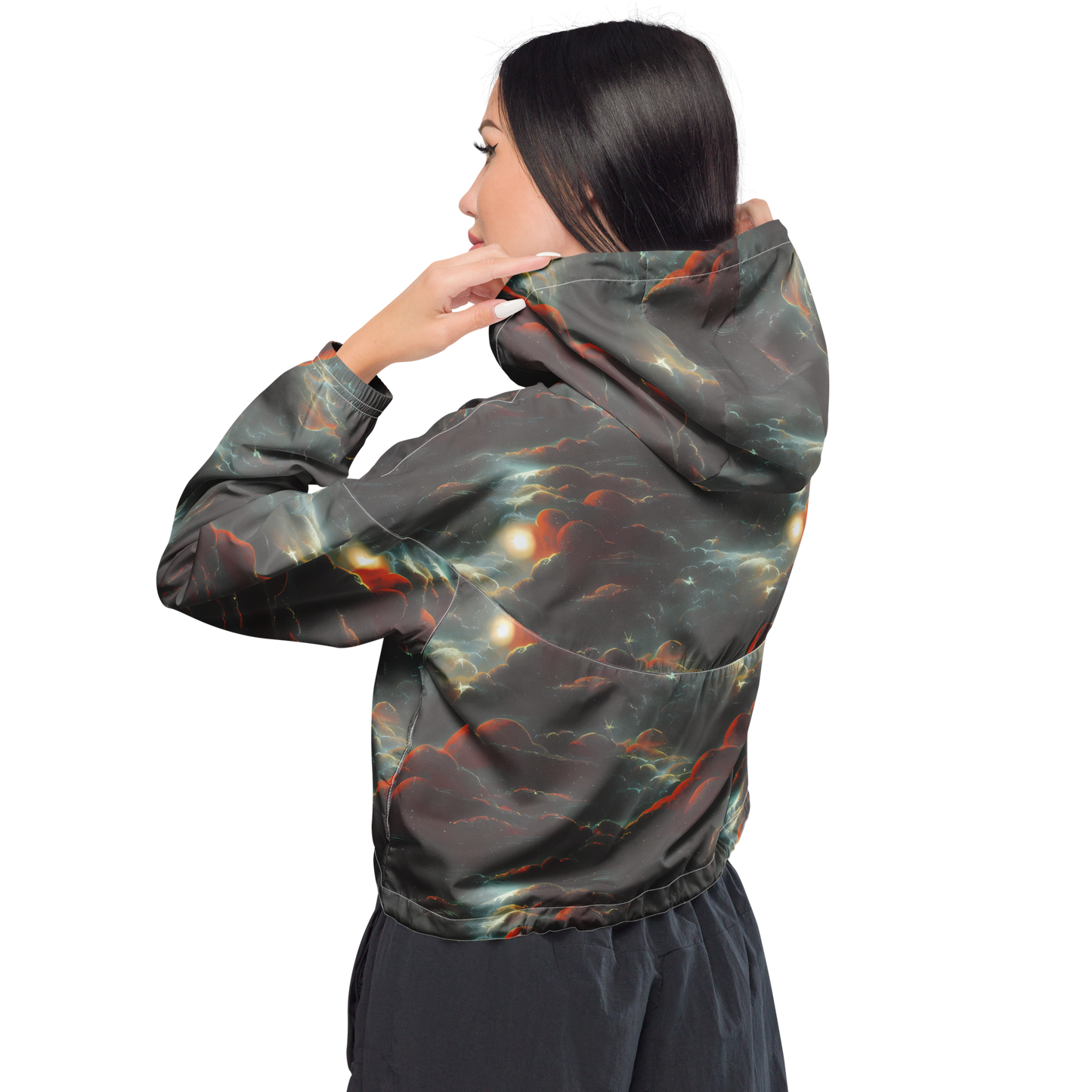 Women's Cropped Windbreaker - Stellar Highlands