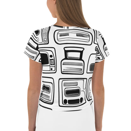 Women's Crop Tee - Techno Echo