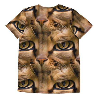 Men's Athletic T-Shirt - Feline Whisper