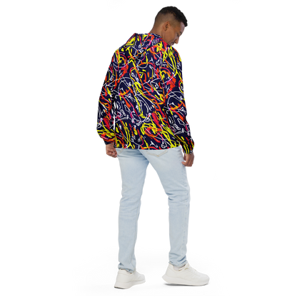 Men's Windbreaker - Neon Currents