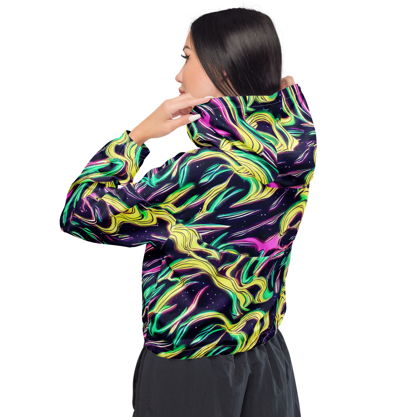 Women's Cropped Windbreaker - Casson's Whirl