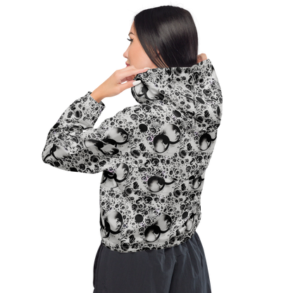 Women's Cropped Windbreaker - Crater Swirl