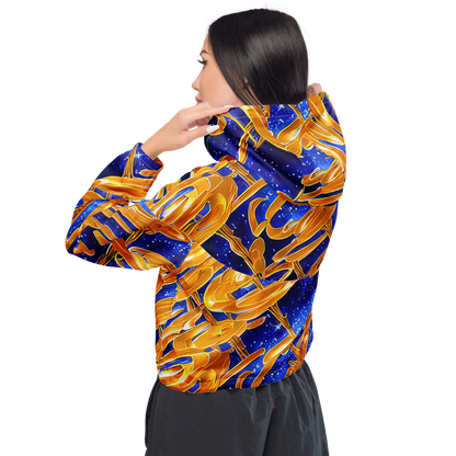 Women's Cropped Windbreaker - Simonet Swirls