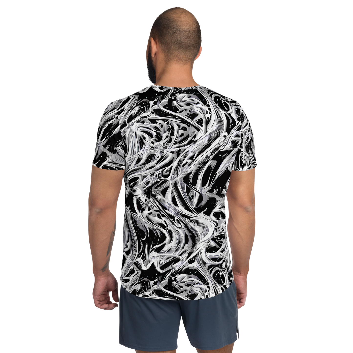 Men's Athletic T-Shirt - Silver Shadows