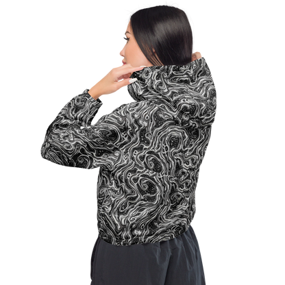 Women's Cropped Windbreaker - Whirlpool Echo