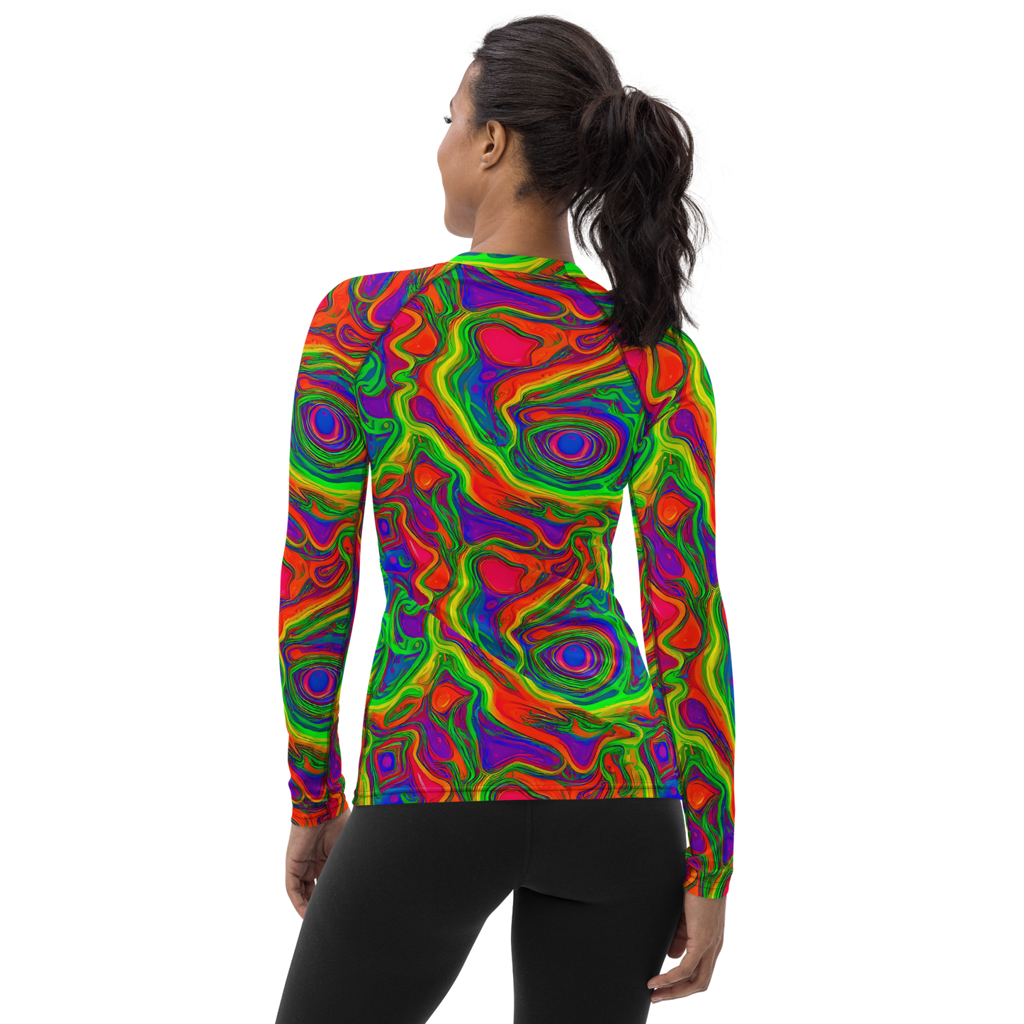 Women's Rash Guard - Psychedelic Waves