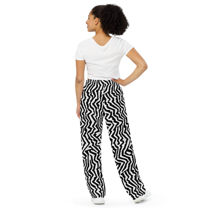 Wide-Leg Pants - Static Swirl