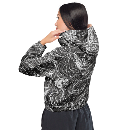 Women's Cropped Windbreaker - Nebulous Night