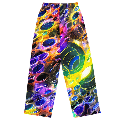 Wide-Leg Pants - Neon Orbits