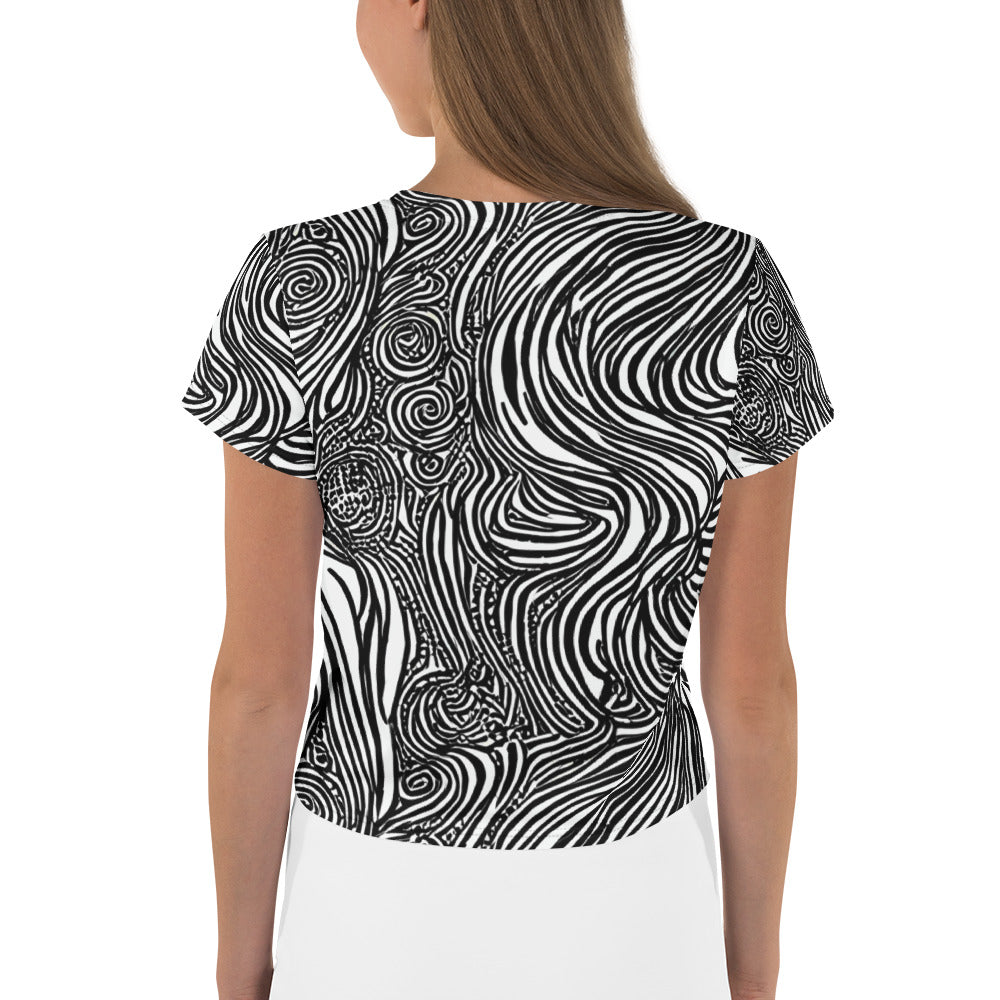 Women's Crop Tee - Tidal Tangle