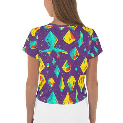 Women's Crop Tee - Cascading Prism