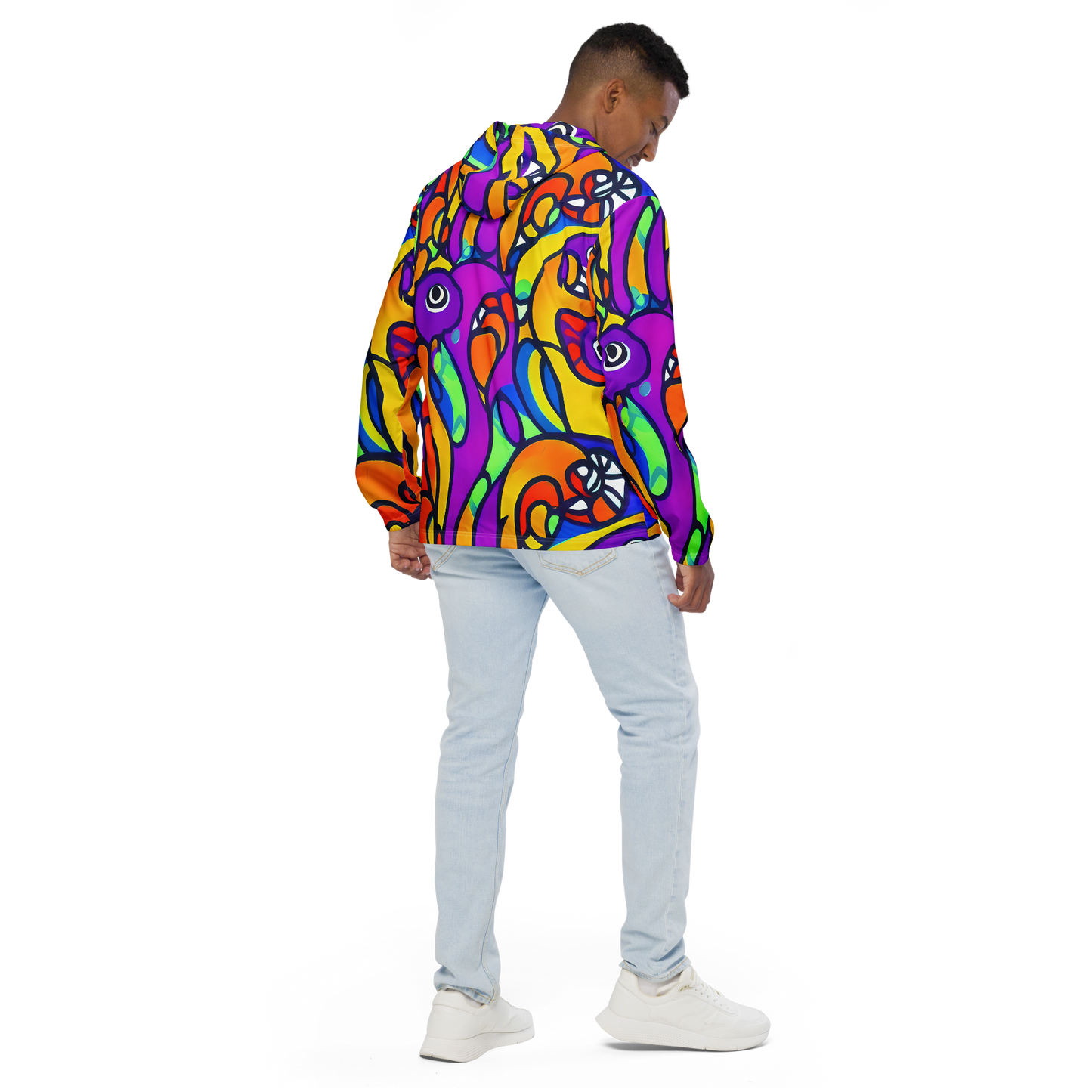 Men's Windbreaker - Kaleido Fish