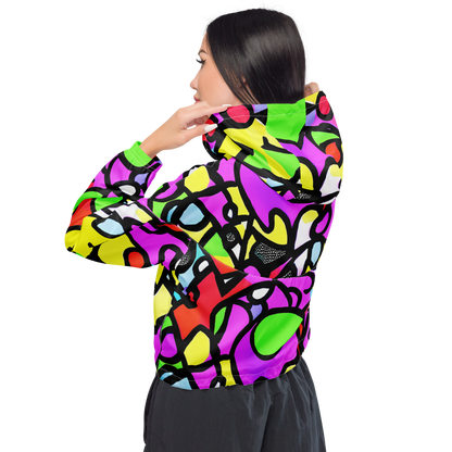 Women's Cropped Windbreaker - Vivid Serenade