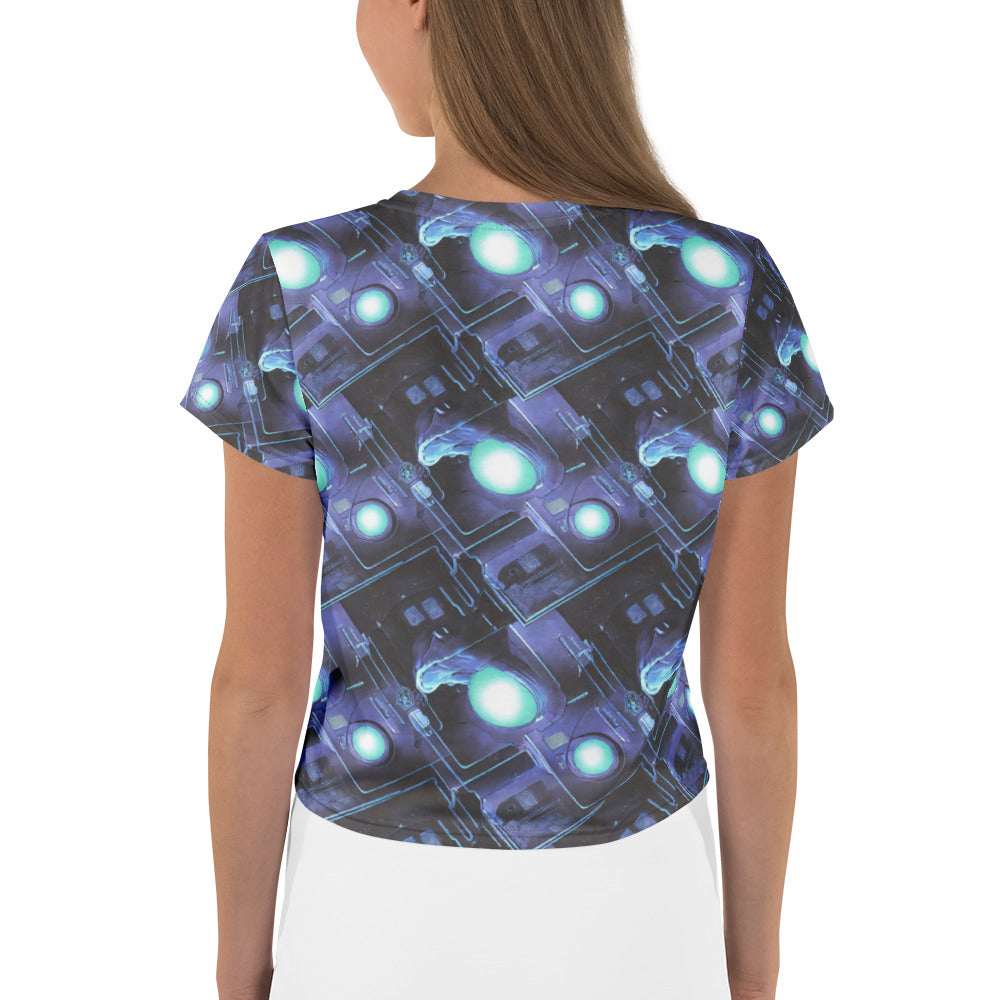 Women's Crop Tee - Galactic Circuit
