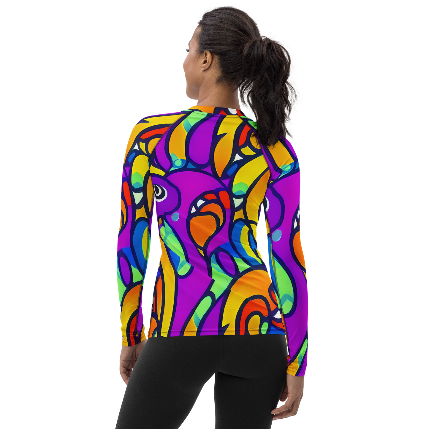 Women's Rash Guard - Kaleido Fish