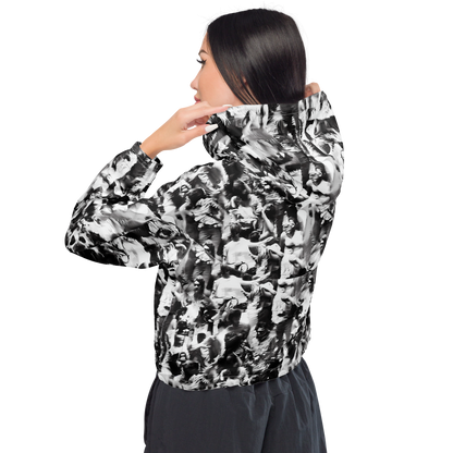 Women's Cropped Windbreaker - Timeless Echoes