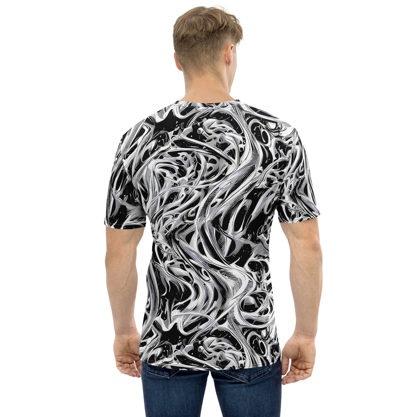 Men's Crew Neck T-Shirt - Silver Shadows