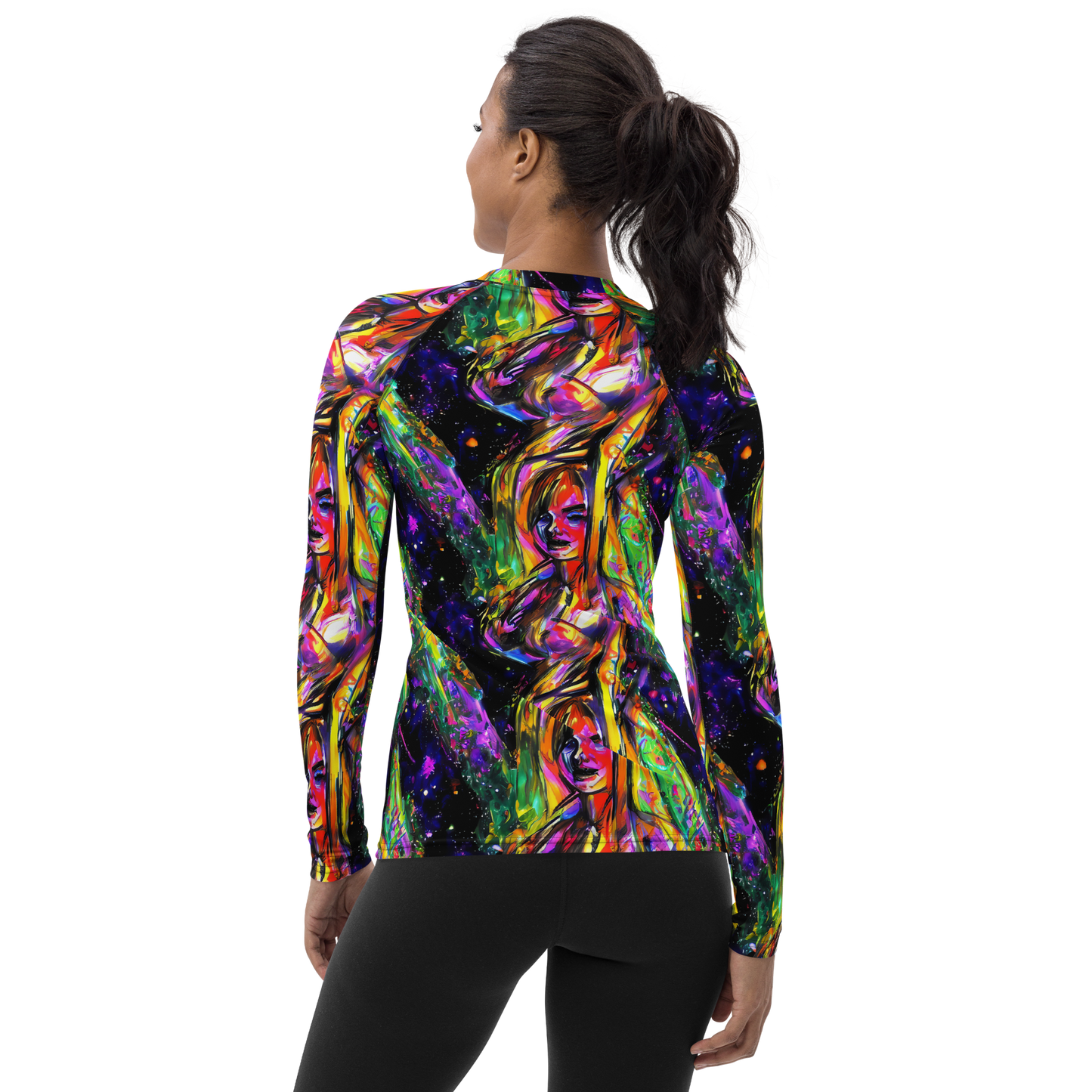 Women's Rash Guard - Galactic Flamenco