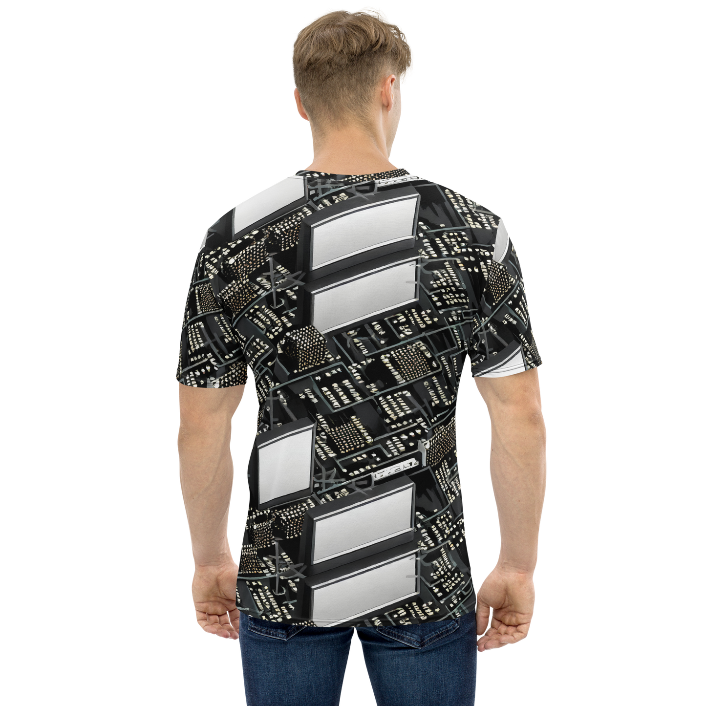 Men's Crew Neck T-Shirt - Electro Essence