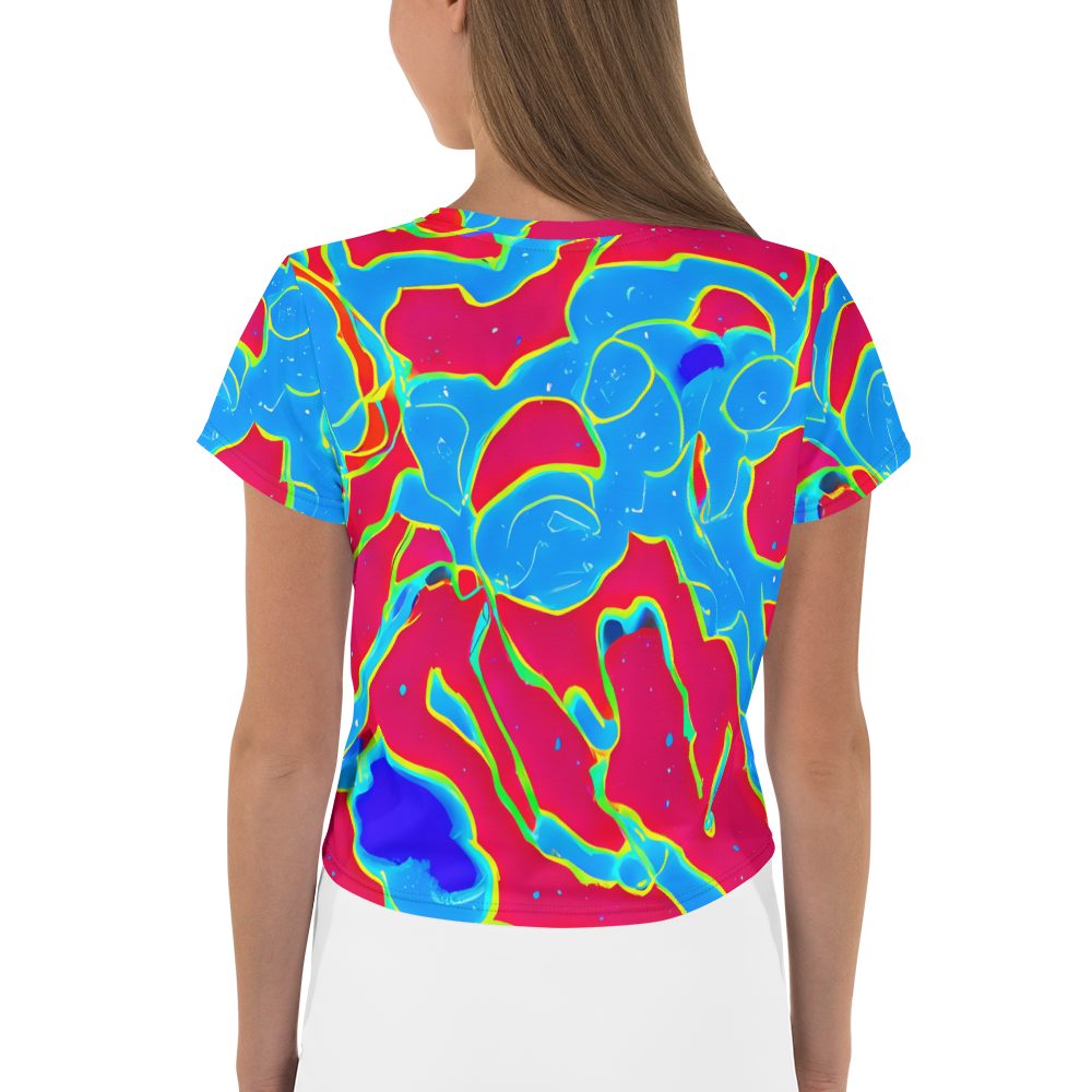 Women's Crop Tee - Electric Bloom