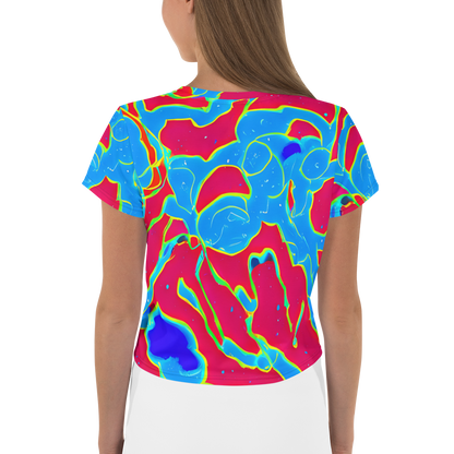 Women's Crop Tee - Electric Bloom