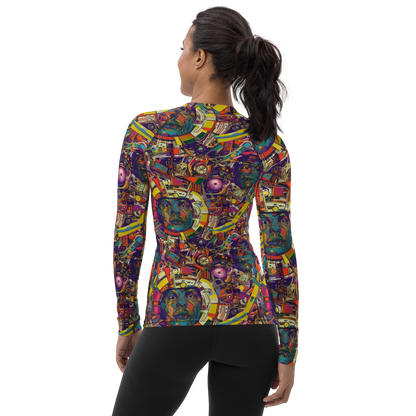 Women's Rash Guard - Cosmic Collage