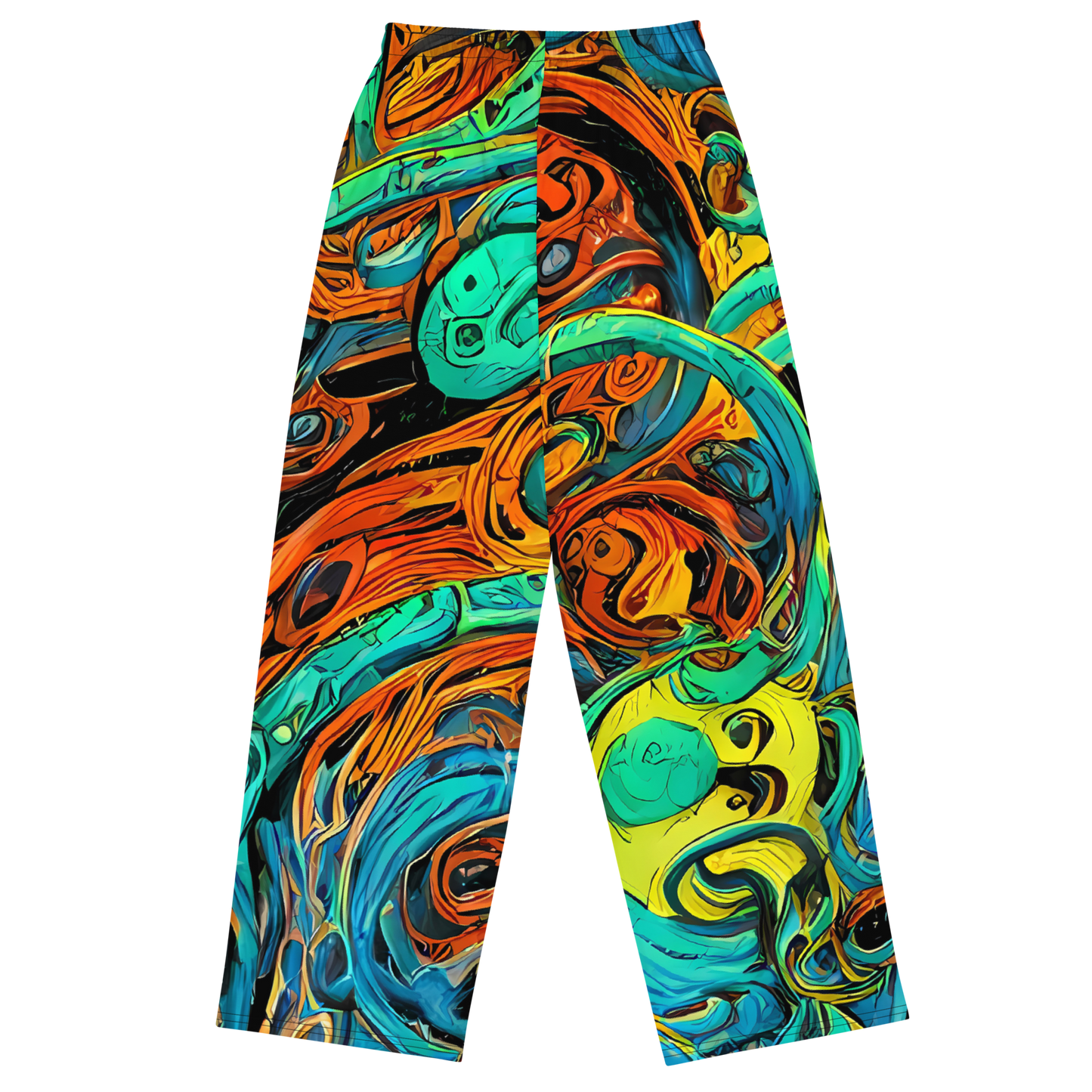 Wide-Leg Pants - Flaming Mirage