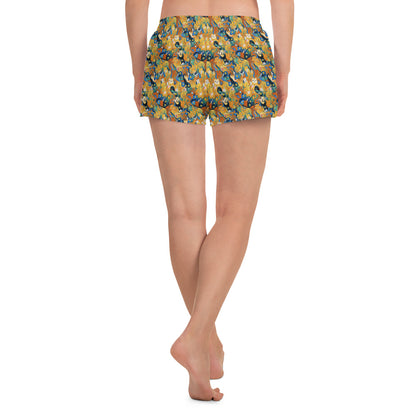 Women’s Athletic Shorts - Whimsical Feline Dance