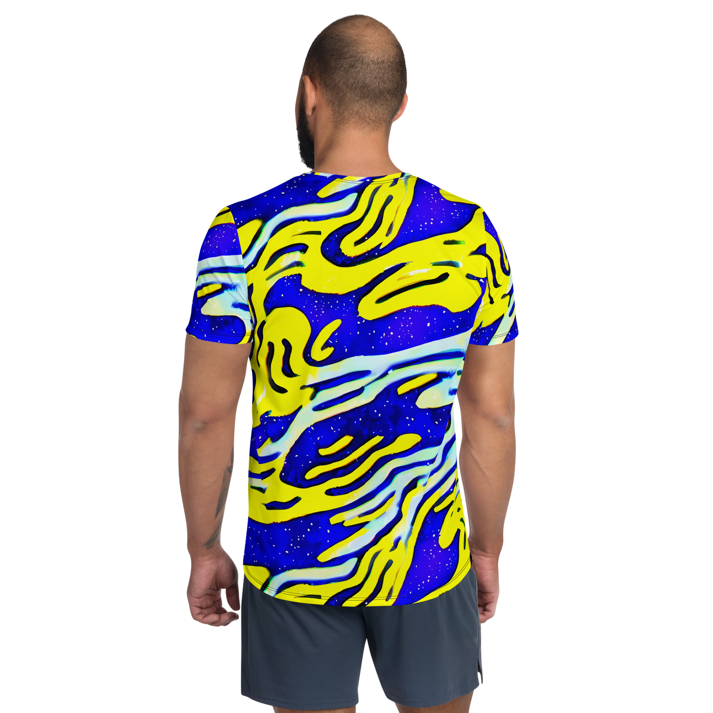 Men's Athletic T-Shirt - Electric Horizon