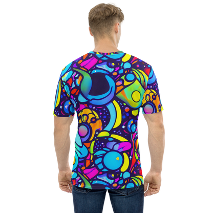 Men's Crew Neck T-Shirt - Neon Graffscape